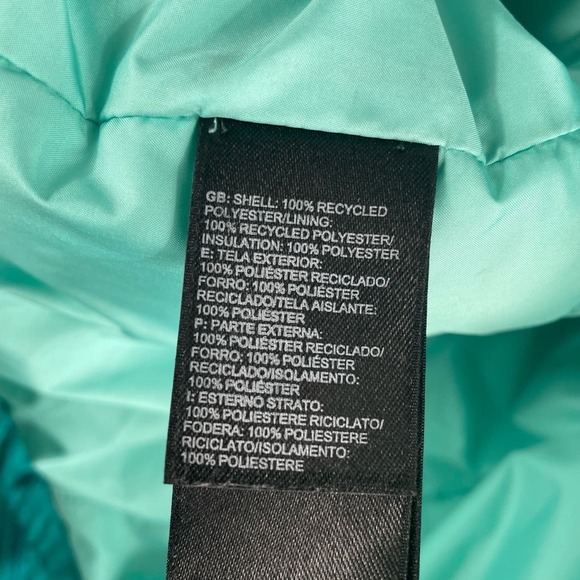 The North Face Puffer Jacket Women's Small Teal Quilted Embroidered - Picture 4 of 10
